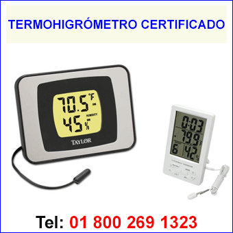 termohigrometro certificado iztacalco
